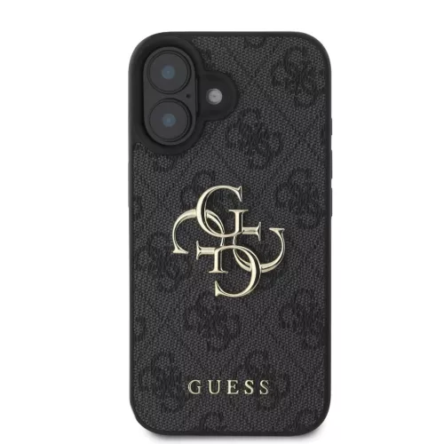  iPhone 16 Plus Szürke Guess PU 4G Fém Logós tok-3666339327538 2 kép