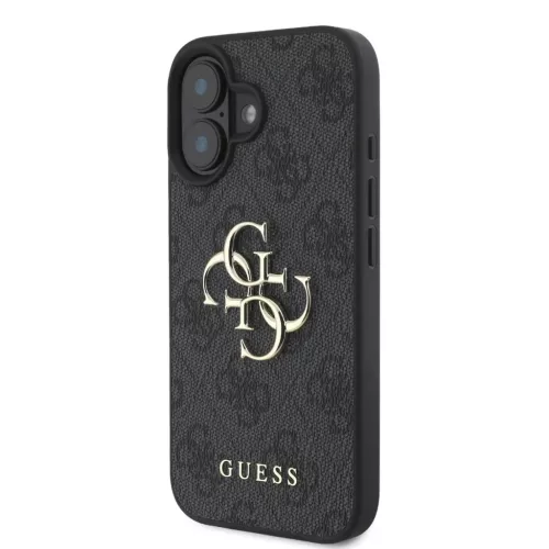  iPhone 16 Plus Szürke Guess PU 4G Fém Logós tok-3666339327538 3 kép