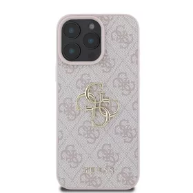  iPhone 16 Pro rózsaszín Guess PU 4G Metal Logo tok-3666339327668 2 kép