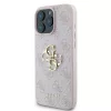  iPhone 16 Pro rózsaszín Guess PU 4G Metal Logo tok-3666339327668 3 kép