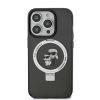 Karl Lagerfeld Ringstand Karl és Choupette MagSafe tok iPhone 16 Pro Max fekete tok