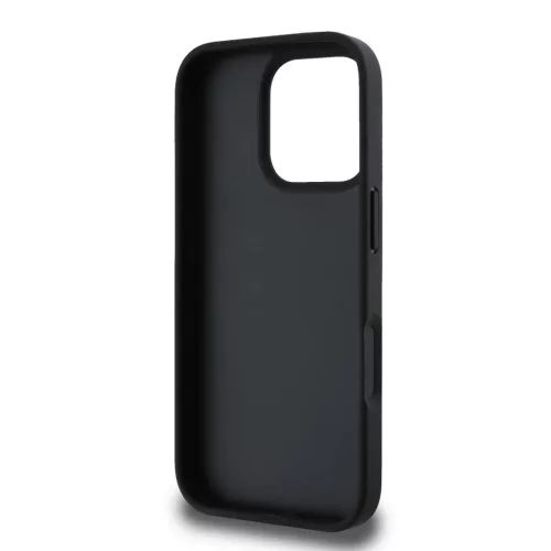  iPhone 16 Pro Fekete DKNY PU Bőr Ismétlődő Minta Tonális Csík T-3666339333324 5 kép