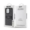  iPhone 16 Pro Fekete DKNY PU Bőr Ismétlődő Minta Tonális Csík T-3666339333324 6 kép