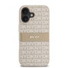 DKNY PU bőr, ismétlődő mintás, tónusos csíkos tok iPhone 16 Plu-3666339333393 2 kép