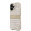 DKNY PU bőr, ismétlődő mintás, tónusos csíkos tok iPhone 16 Plu-3666339333393 3 kép