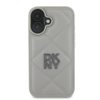 DKNY PU bőr steppelt logós tok iPhone 16 Plus szürke tok-3666339333553 2 kép