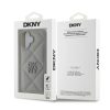DKNY PU bőr steppelt logós tok iPhone 16 Plus szürke tok-3666339333553 6 kép