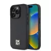  iPhone 16 Pro fekete DKNY PU bőr ismétlődő mintázatú logó MagSafe tok