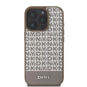  iPhone 16 Pro Max Barna DKNY PU Bőr Ismétlődő Minta Alsó Csík M-3666339333812 2 kép