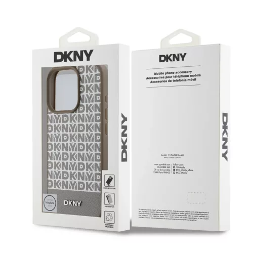  iPhone 16 Pro Max Barna DKNY PU Bőr Ismétlődő Minta Alsó Csík M-3666339333812 6 kép