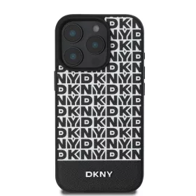  iPhone 16 Pro Max Fekete DKNY PU Bőr Ismétlődő Minta Alsó Csík -3666339333850 2 kép
