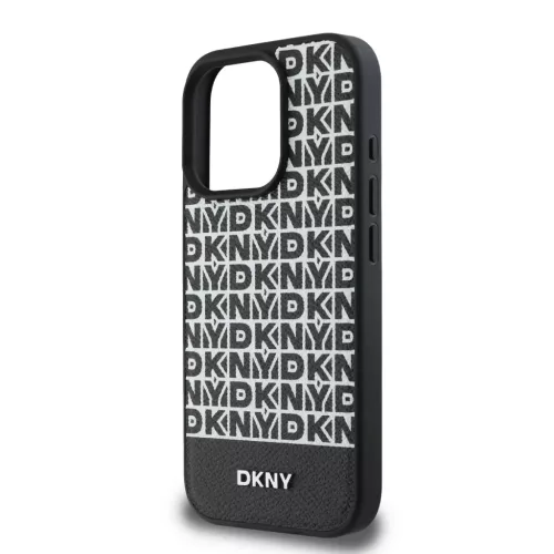  iPhone 16 Pro Max Fekete DKNY PU Bőr Ismétlődő Minta Alsó Csík -3666339333850 4 kép