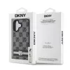  iPhone 16 Fekete DKNY PU bőr kockás mintás és csíkos tok-3666339334109 6 kép