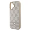  iPhone 16 Rózsaszín DKNY PU bőr kockás mintás és csíkos tok-3666339334222 4 kép