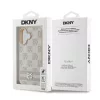  iPhone 16 Rózsaszín DKNY PU bőr kockás mintás és csíkos tok-3666339334222 6 kép