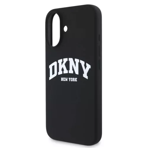  iPhone 16 Fekete DKNY Folyékony Szilikon Íves Logó MagSafe tok-3666339335106 4 kép