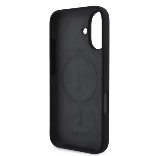  iPhone 16 Fekete DKNY Folyékony Szilikon Íves Logó MagSafe tok-3666339335106 5 kép