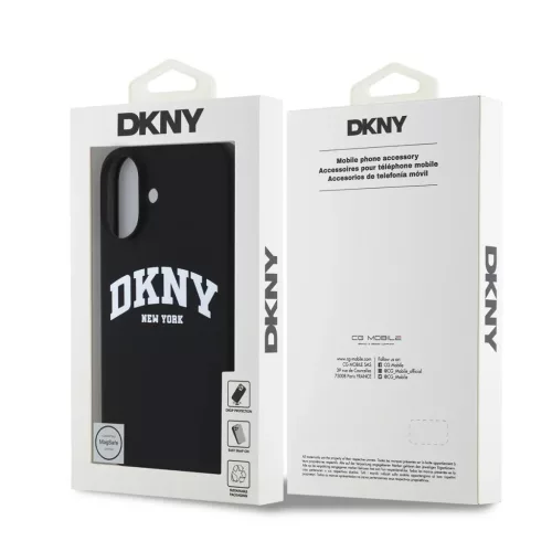 iPhone 16 Fekete DKNY Folyékony Szilikon Íves Logó MagSafe tok-3666339335106 6 kép