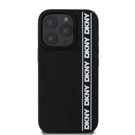  iPhone 16 Pro Max Fekete DKNY 3D Rubber Repeat Logo Line tok-3666339335335 2 kép
