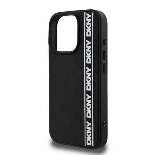  iPhone 16 Pro Max Fekete DKNY 3D Rubber Repeat Logo Line tok-3666339335335 4 kép