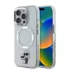  iPhone 16 Pro átlátszó Karl Lagerfeld IML Karl and Choupette MagSafe tok