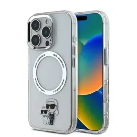    iPhone 16 Pro átlátszó Karl Lagerfeld IML Karl and Choupette MagSafe tok