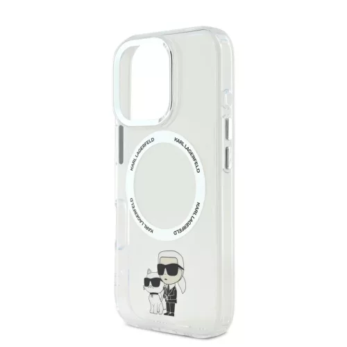  iPhone 16 Pro átlátszó Karl Lagerfeld IML Karl and Choupette MagSa-3666339343590 4 kép