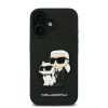 Karl Lagerfeld PU Saffiano Karl és Choupette tok iPhone 16 fekete tok-3666339343699 2 kép
