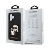 Karl Lagerfeld PU Saffiano Karl és Choupette tok iPhone 16 fekete tok-3666339343699 6 kép