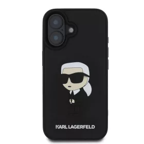  iPhone 16 Fekete Karl Lagerfeld 3D Rubber Ikonik tok-3666339343736 2 kép
