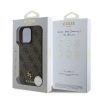 Guess PU 4G Small Metal Logo MagSafe tok iPhone 16 Pro Max Barna-3666339349691 6 kép