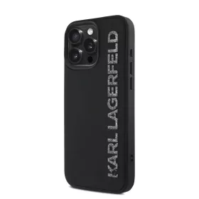  iPhone 15 Pro Fekete Karl Lagerfeld 3D Gumicsillogós Logós Tok-3666339356989 2 kép