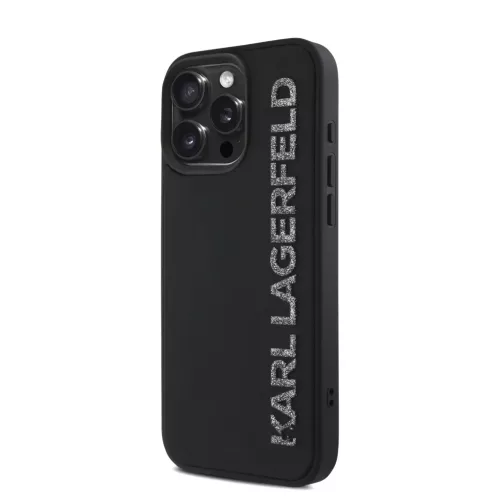  iPhone 15 Pro Fekete Karl Lagerfeld 3D Gumicsillogós Logós Tok-3666339356989 2 kép