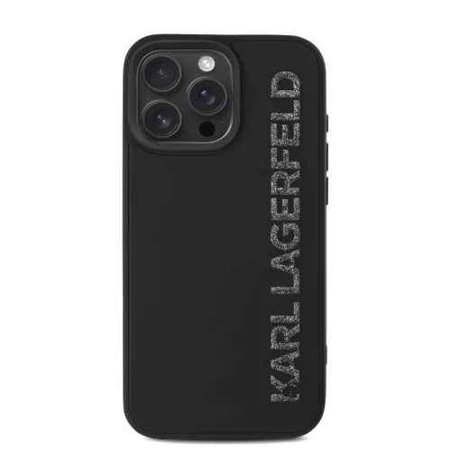  iPhone 15 Pro Fekete Karl Lagerfeld 3D Gumicsillogós Logós Tok-3666339356989 3 kép