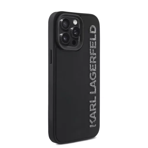 iPhone 15 Pro Fekete Karl Lagerfeld 3D Gumicsillogós Logós Tok-3666339356989 4 kép