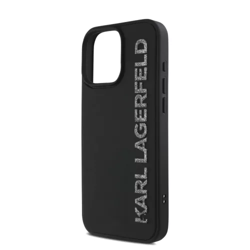  iPhone 15 Pro Fekete Karl Lagerfeld 3D Gumicsillogós Logós Tok-3666339356989 5 kép