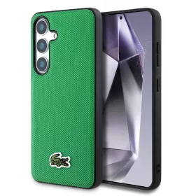    Samsung Galaxy S25 Zöld Lacoste Iconic Petit Pique Szövött Logós MagSafe tok