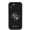 Guess PU Grained 4G Fém Logós tok iPhone 15-höz Fekete-3666339424497 2 kép