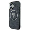  iPhone 16 Fekete Guess IML 4G Glitter és Triangle Logo MagSafe tok-3666339430061 2 kép