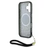  iPhone 16 Barna Guess IML Leopard Triangle Logo Strap MagSafe tok-3666339432614 5 kép