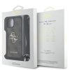 Guess PU 4G Fém Logó Keresztpántos Tok iPhone 15-höz Barna tok-3666339434380 6 kép