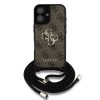Guess PU 4G Metal Logo Crossbody Strap tok iPhone 16 barna tok-3666339434410 1 kép