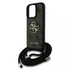  iPhone 16 Pro Barna Guess PU 4G Fém Logós Crossbody Pántos Tok-3666339434434 4 kép