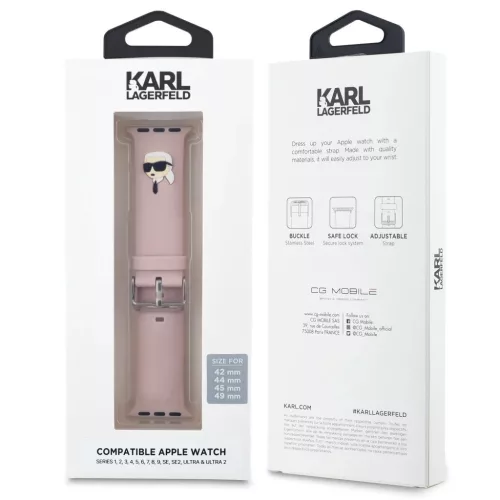 Karl Lagerfeld Karl Head NFT óraszíj Apple Watch 42/44/45/46/49 Pink-3666339448721 3 kép