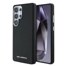    Samsung Galaxy S25 Ultra Fekete Karl Lagerfeld PU Saffiano Metal Logo és Keretes tok