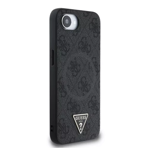  iPhone 16e fekete Guess PU 4G Strass Triangle Metal Logo tok-3666339452810 4 kép
