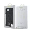  iPhone 16e fekete Guess PU 4G Strass Triangle Metal Logo tok-3666339452810 7 kép