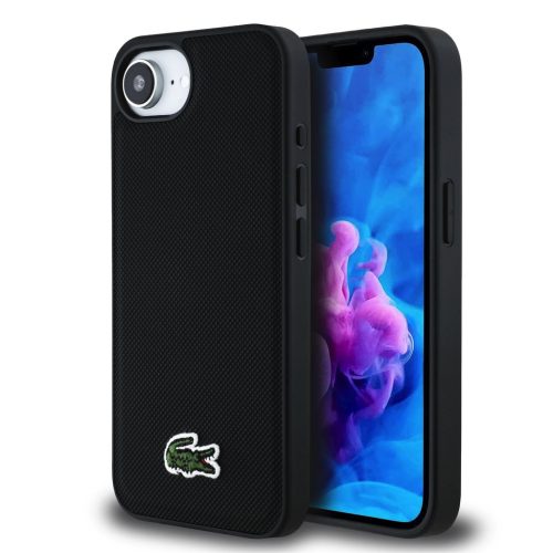 Lacoste Iconic Petit Pique Woven Logo MagSafe tok iPhone 16e Black tok-3666339452841 7 kép