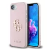  iPhone 16e/17e Rózsaszín Guess PU Grained 4G Fém Logós tok