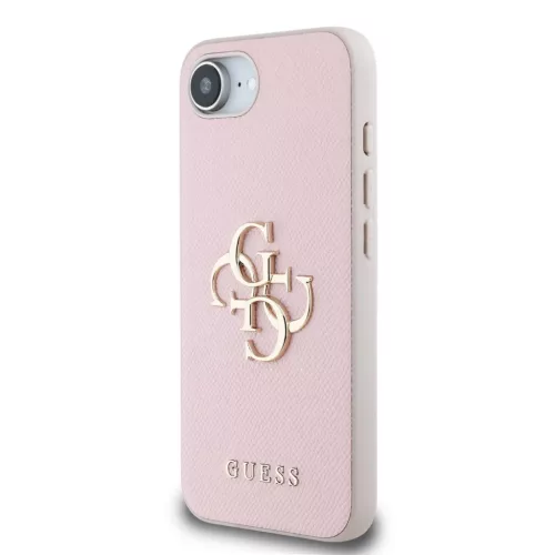  iPhone 16e/17e Rózsaszín Guess PU Grained 4G Fém Logós tok-3666339453282 2 kép